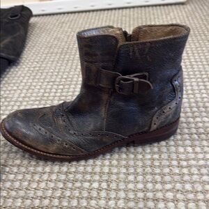 BED|STU Rustic Leather Ankle Booties